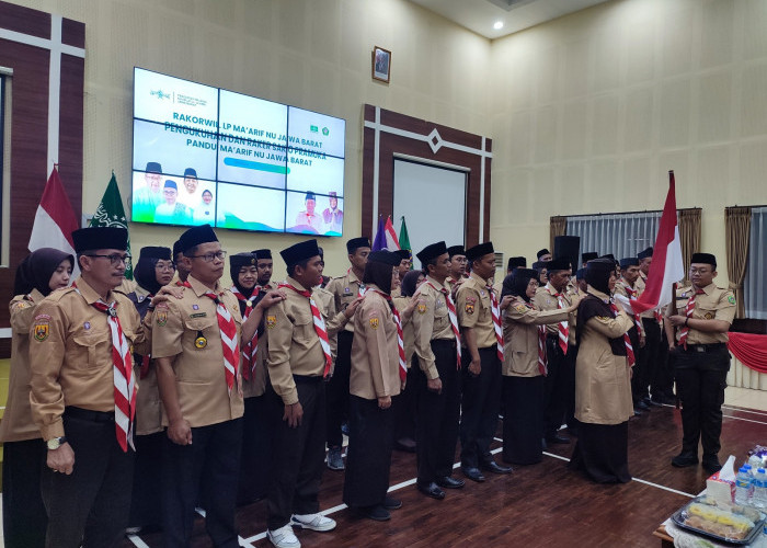 LP Ma'arif NU Jabar Kukuhkan Pengurus Pinsako Pramuka Pandu Ma’arif NU Jabar 2025-2030