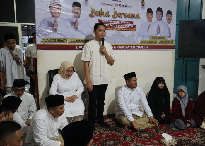 DPC Gerindra Cianjur Gelar Bukber, Santunan dan Bagi-bagi Takjil