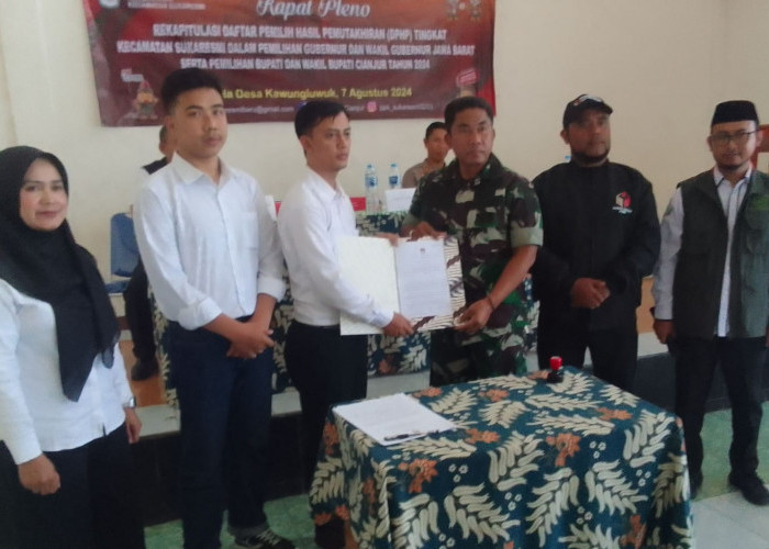 Tetapkan DPHP Pilkada Cianjur 2024, PPK Sukaresmi Gelar Rapat Pleno Terbuka