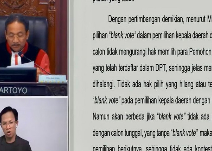 MK Tidak Kabulkan Uji Materi Soal “Blank Vote” di Setiap Pilkada