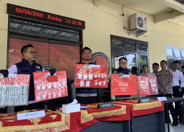 Polres Cianjur Amankan 648,75 Gram Sabu Siap Edar, Satu Pelaku Ditangkap
