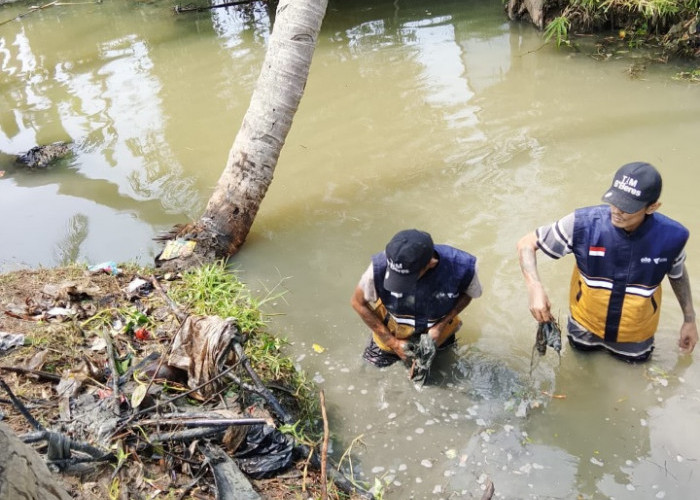 Sungai Cibiuk Cianjur Dipenuhi Sampah, Pasien ODGJ Turun Tangan