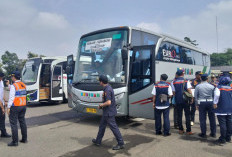 Polres dan Dishub Cianjur Gelar Ramp Check Bus di Terminal Pasir Hayam