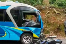 Pengendara Motor Alami Luka Serius Usai Tabrak Elf di Sukanagara Cianjur