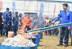 Upacara HUT Damkar, Satpol PP, dan Linmas di Cianjur Diwarnai Pemusnahan Miras