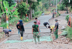 TMMD Cianjur Hari Keempat, Pembangunan Jalan dan TPT  Terus Dikebut