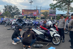 Terjaring Razia, Ratusan Pemotor Ganti Knalpot Brong dengan Knalpot Standar di Polres Cianjur