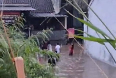 Hujan Lebat Guyur Karangtengah, Rumah Warga Tergenang Banjir