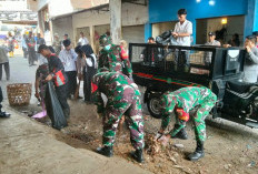 Koramil Cipanas Gelar Kerja Bakti, Dorong Kepedulian Warga Jaga Lingkungan