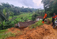 Empat Rumah Warga di Campakawarna Cianjur Rusak Tertimbun Tanah Longsor