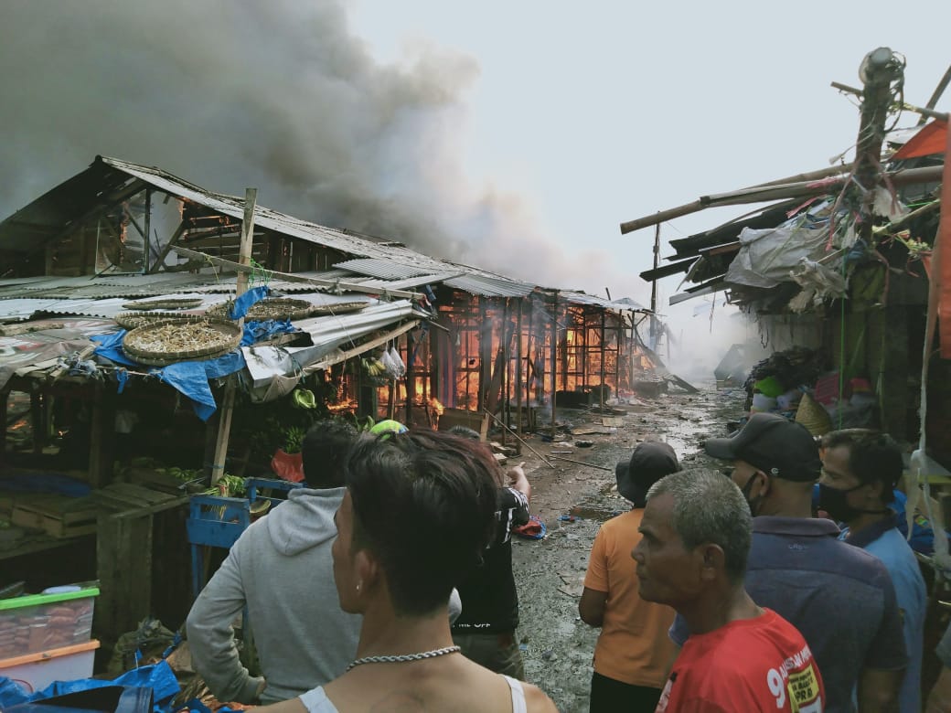 Kebakaran Hebat Landa Pasar Ciranjang Cianjur