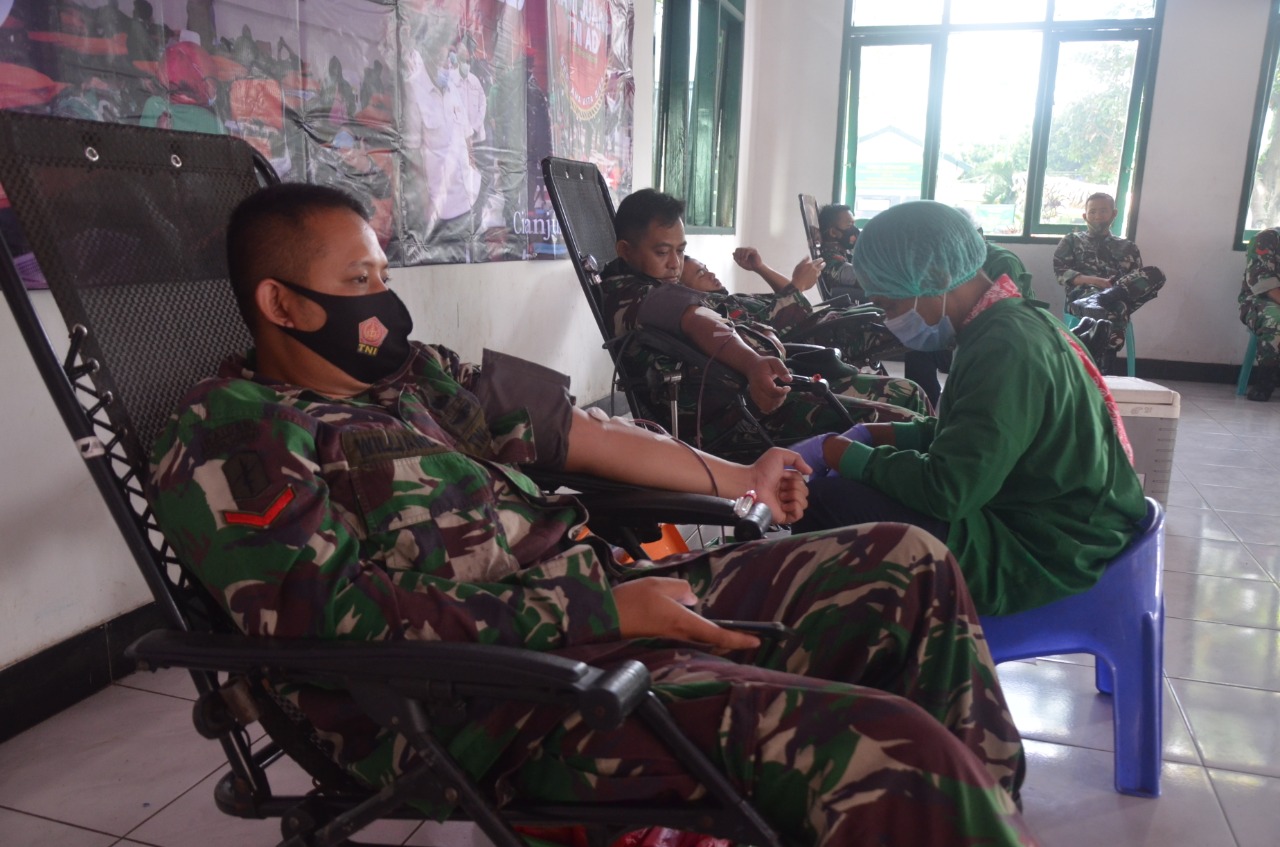 Hari Juang Kartika TNI AD, Kodim 0608/Cianjur Gelar Baksos Donor Darah