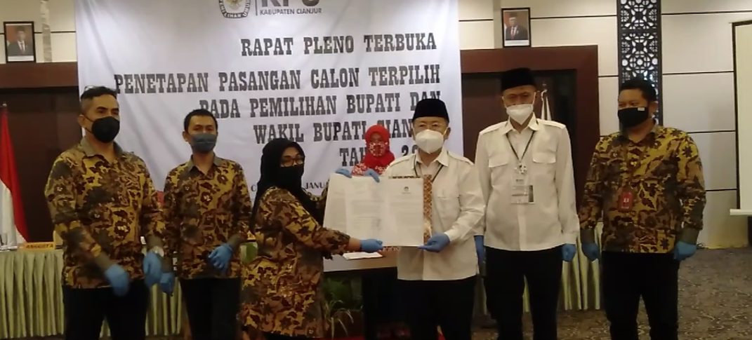 Herman Suherman-Tb Mulyana Syahrudin Ditetapkan sebagai Cabup dan Cawabup Cianjur Terpilih