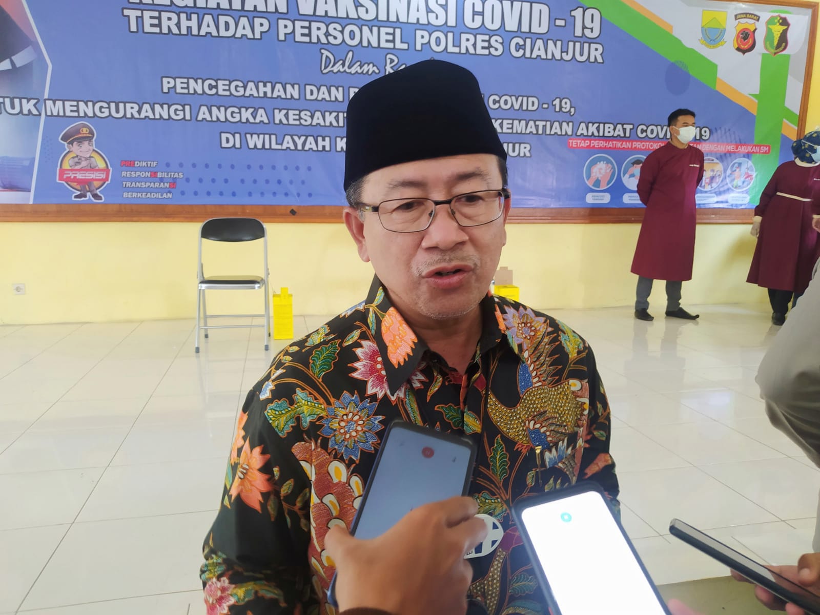 Tinjau Vaksinasi Covid-19 Tahap Dua, Plt Bupati Cianjur Imbau Tetap Jaga Prokes