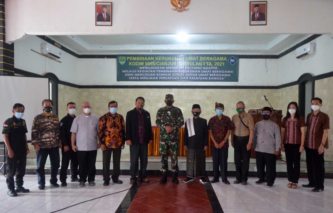 Jaga Kondusifitas, Dandim Cianjur Gelar Kegiatan Pembinaan Kerukunan Umat Beragama