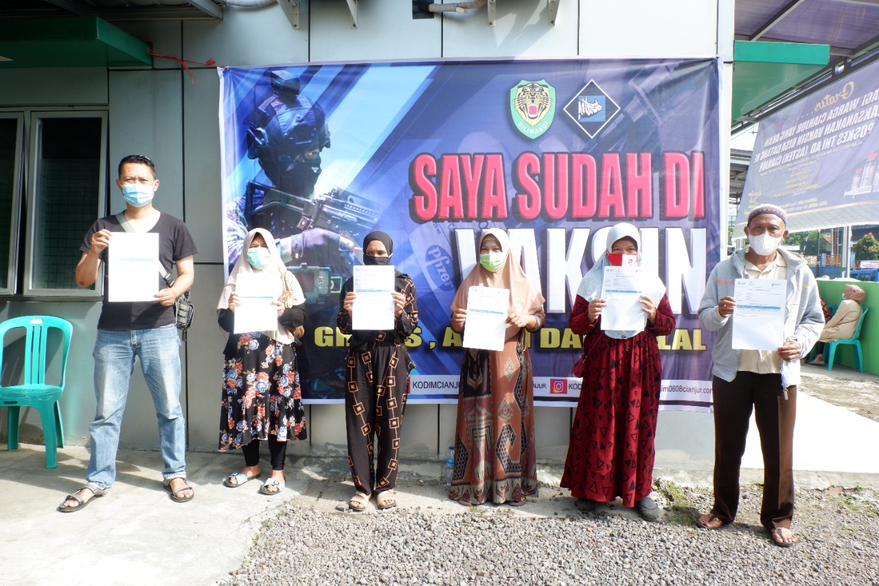 Kodim 0608/Cianjur Gelar Serbuan Vaksinasi Nasional