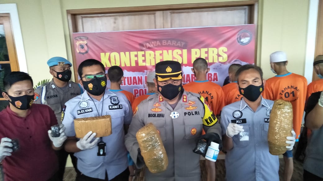 Polres Cianjur Amankan Tujuh Pengedar Narkoba Jaringan Antar Pulau