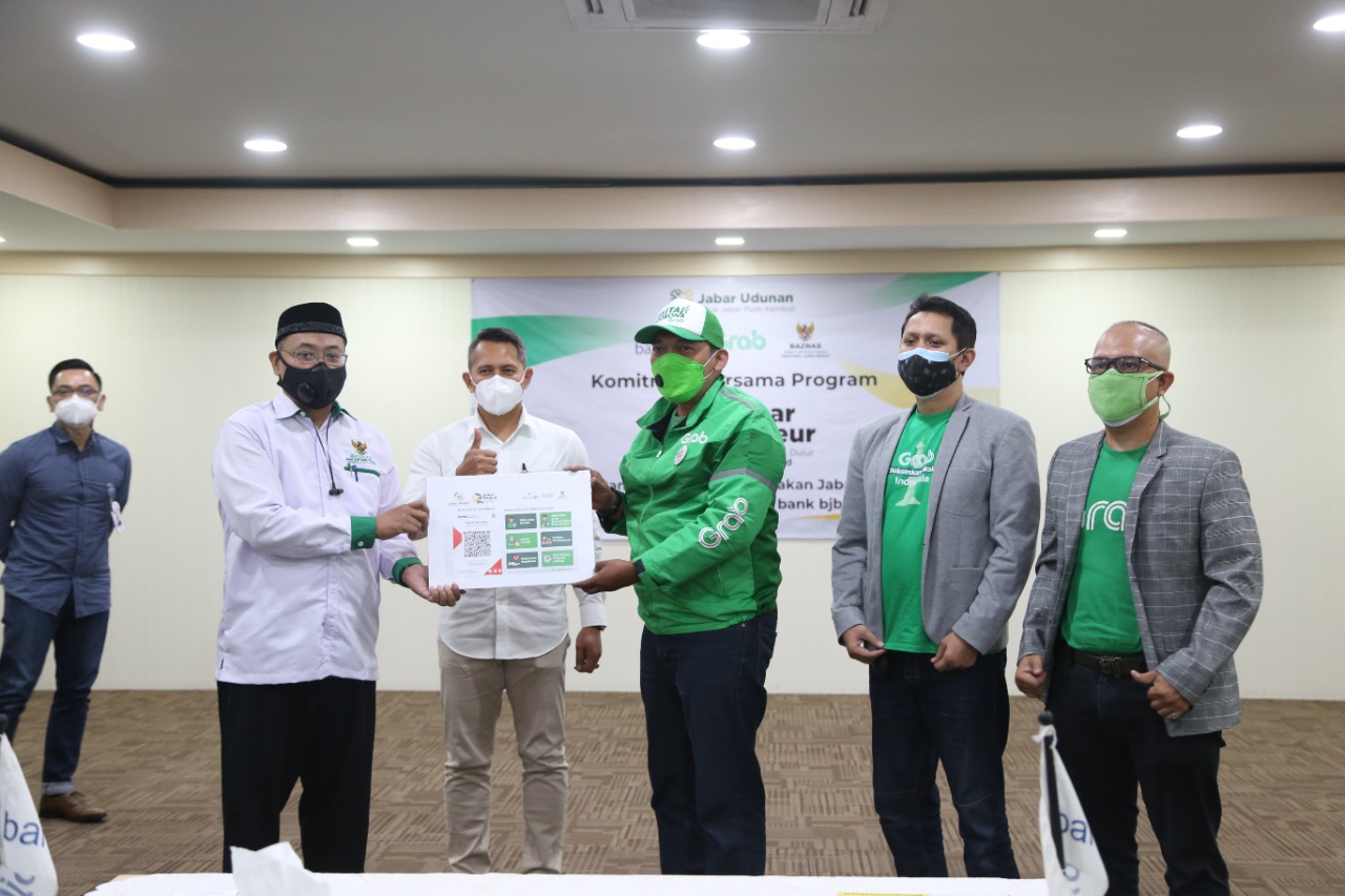 Kembangkan Cashless Society, bank bjb Gandeng Baznas Jabar dan Grab