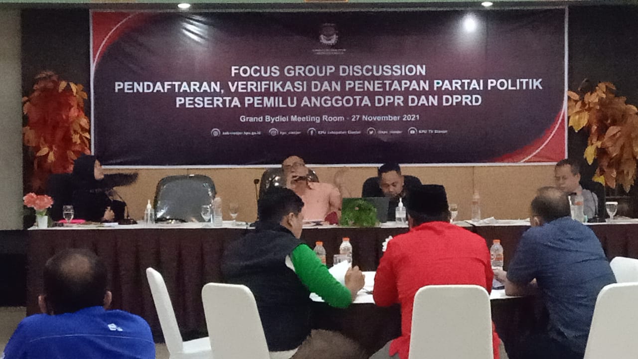 Gelar FGD, KPU Cianjur Sosialisasi Pendaftaran, Verifikasi dan Penetapan Parpol Jelang Pemilu 2024