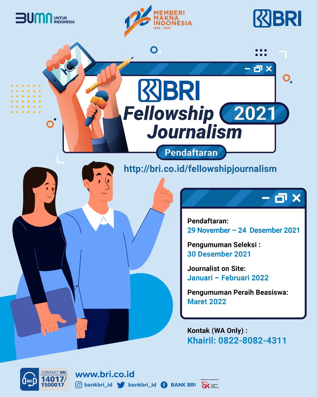 Pionir Langkah Nyata Sinergi Media di Masa Pandemi, BRI Jadi Lembaga Keuangan Pertama Gelar Fellowship Journal