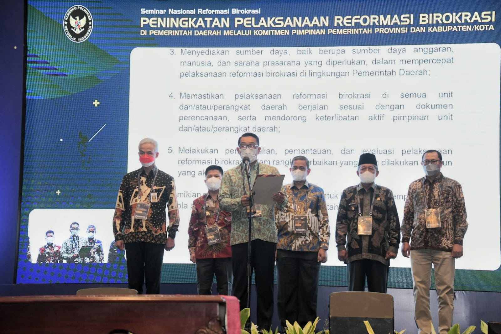 Gubernur se-Indonesia Nyatakan Komitmen Reformasi Birokrasi