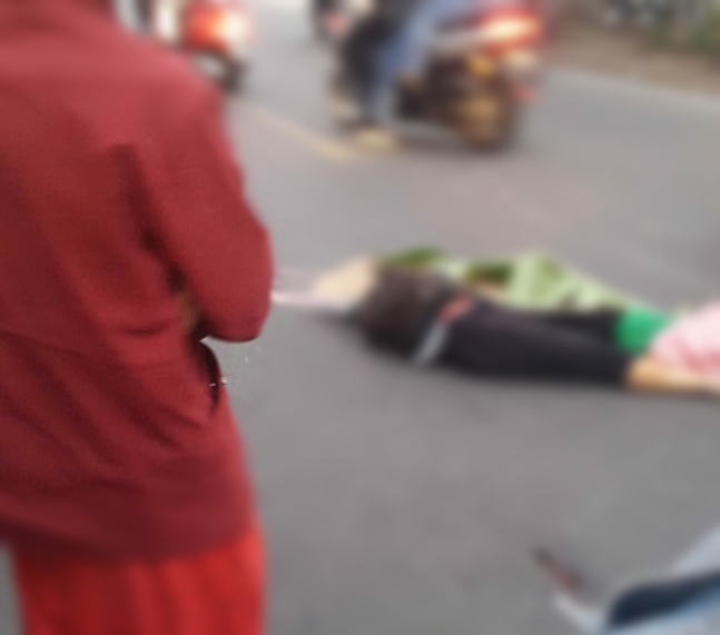 Seorang Pengendara Motor Tewas Terlindas Truk Tronton di Gekbrong Cianjur