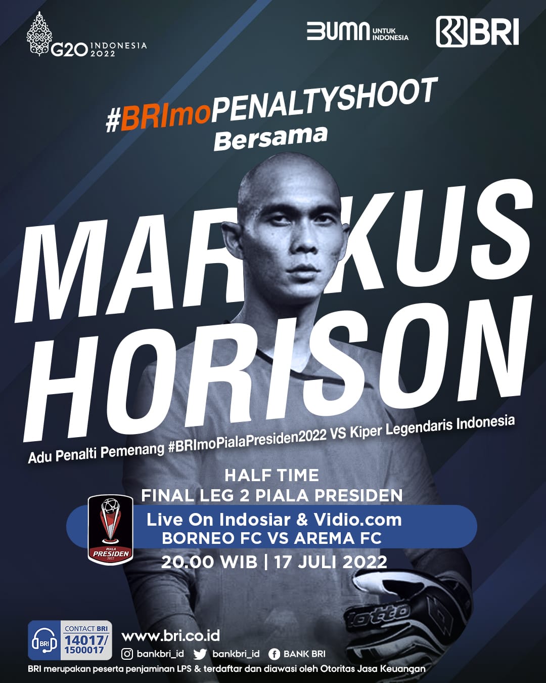 Malam ini Final Piala Presiden, BRIMo Penalty Shoot Kembali Ramaikan Kompetisi Puncak